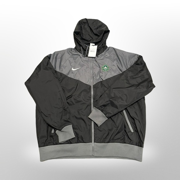 Nike Seattle Storm Team Issue WNBA Windrunner Jacket Men's Large Black Gray - Picture 1 of 7